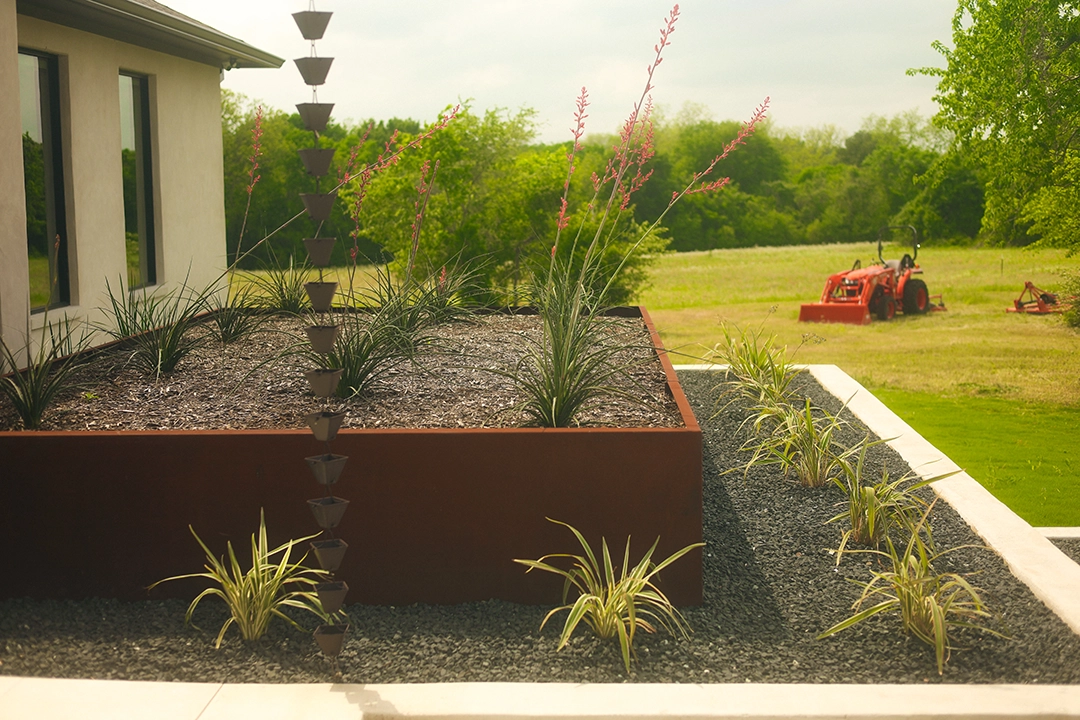 Outdoor landscaping.