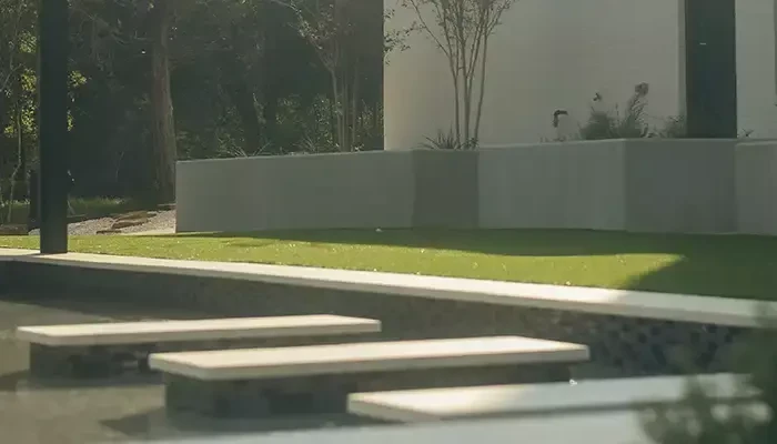 Backyard remodel job done by Grassroots BCS.