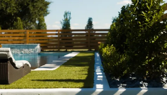 Backyard space for beautiful Texas landscape.